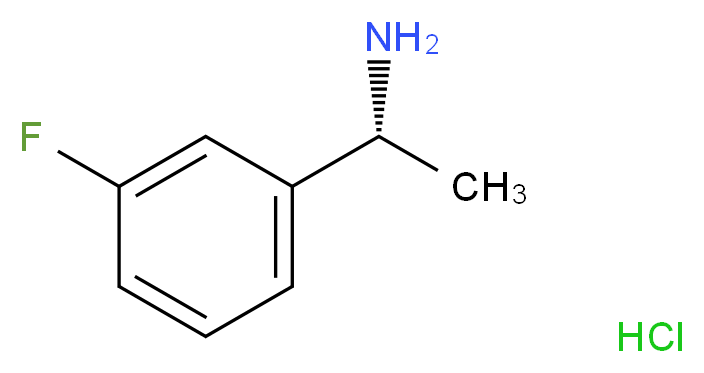 (R)-1-(3-Fluorophenyl)ethylamine Hydrochloride_分子结构_CAS_321429-49-6)