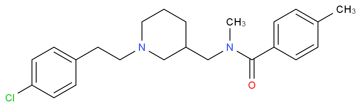 N-({1-[2-(4-chlorophenyl)ethyl]-3-piperidinyl}methyl)-N,4-dimethylbenzamide_分子结构_CAS_)