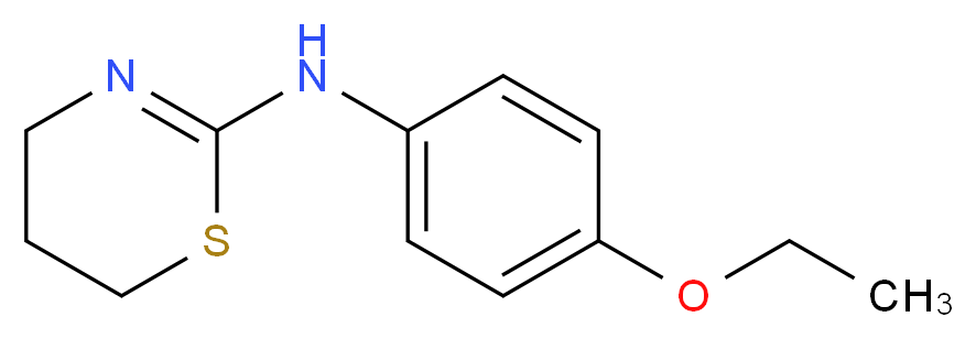 N-(4-ethoxyphenyl)-5,6-dihydro-4H-1,3-thiazin-2-amine_分子结构_CAS_100253-53-0