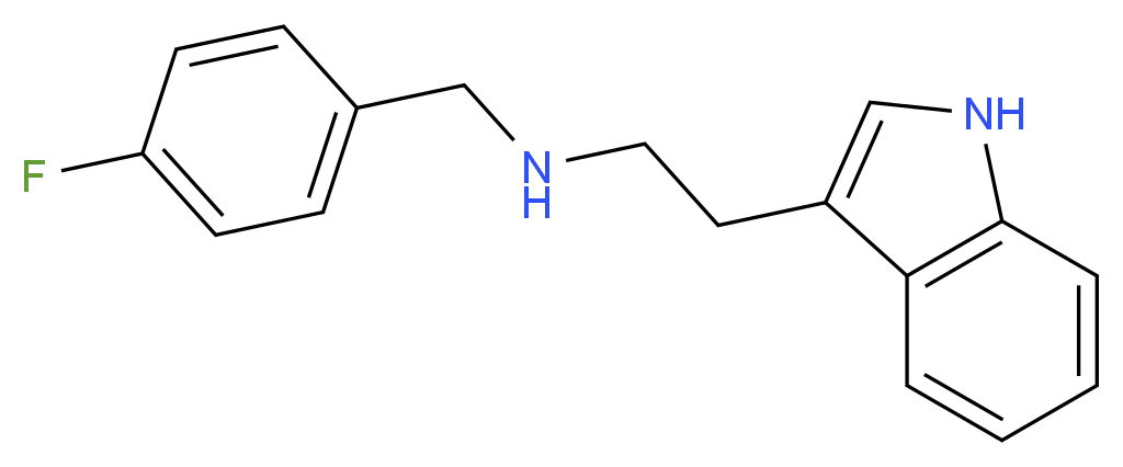 (4-Fluoro-benzyl)-[2-(1H-indol-3-yl)-ethyl]-amine_分子结构_CAS_51841-40-8)