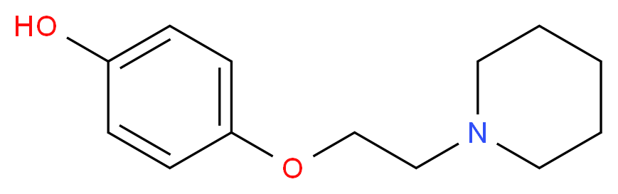 4-[2-(piperidin-1-yl)ethoxy]phenol_分子结构_CAS_100238-42-4