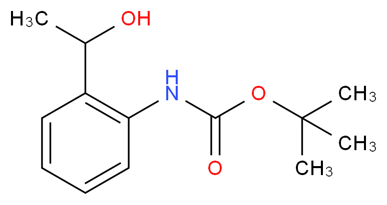 1-(2-Aminophenyl)ethanol, N-BOC protected_分子结构_CAS_328956-56-5)