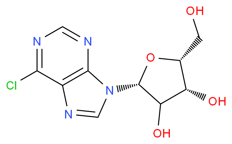 6-Chloropurine-9-β-D-ribofuranoside_分子结构_CAS_5399-87-1)