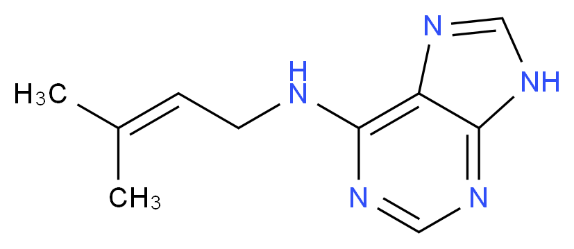 N-(3-methylbut-2-en-1-yl)-9H-purin-6-amine_分子结构_CAS_2365-40-4