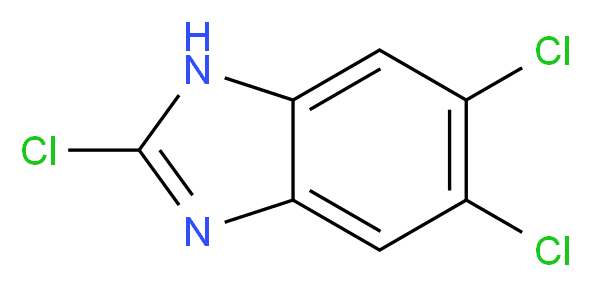 2,5,6-trichloro-1H-1,3-benzodiazole_分子结构_CAS_16865-11-5
