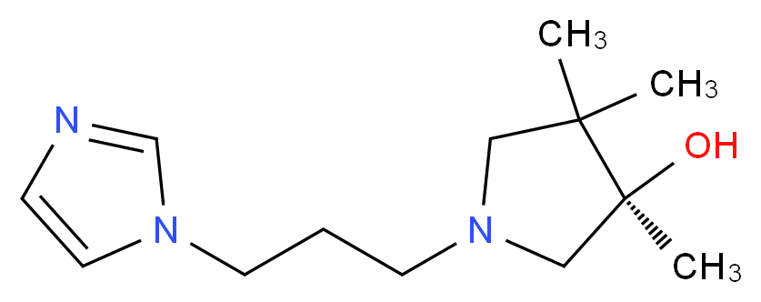 (3R)-1-[3-(1H-imidazol-1-yl)propyl]-3,4,4-trimethyl-3-pyrrolidinol_分子结构_CAS_)