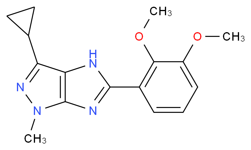 3-cyclopropyl-5-(2,3-dimethoxyphenyl)-1-methyl-1,4-dihydroimidazo[4,5-c]pyrazole_分子结构_CAS_)