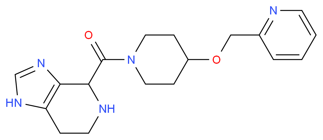 4-{[4-(2-pyridinylmethoxy)-1-piperidinyl]carbonyl}-4,5,6,7-tetrahydro-1H-imidazo[4,5-c]pyridine_分子结构_CAS_)