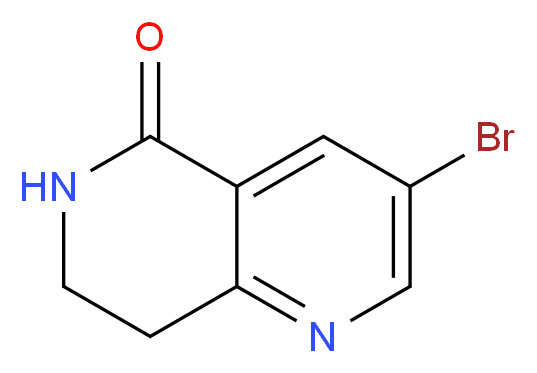 3-BROMO-7,8-DIHYDRO-1,6-NAPHTHYRIDIN-5(6H)-ONE_分子结构_CAS_301666-81-9)