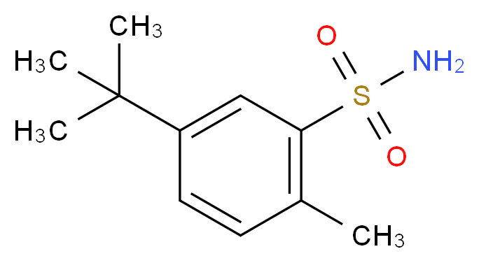 5-tert-butyl-2-methylbenzene-1-sulfonamide_分子结构_CAS_7155-00-2