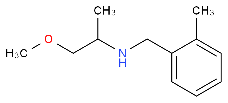 (1-methoxypropan-2-yl)[(2-methylphenyl)methyl]amine_分子结构_CAS_355382-44-4