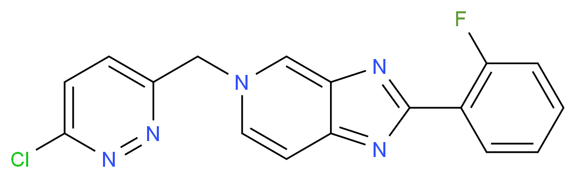 5-((6-Chloropyridazin-3-yl)methyl)-2-(2-fluorophenyl)-5H-imidazo[4,5-c]pyridine_分子结构_CAS_1000787-76-7)