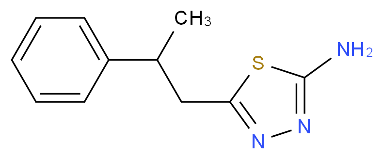 5-(2-Phenylpropyl)-1,3,4-thiadiazol-2-amine_分子结构_CAS_)