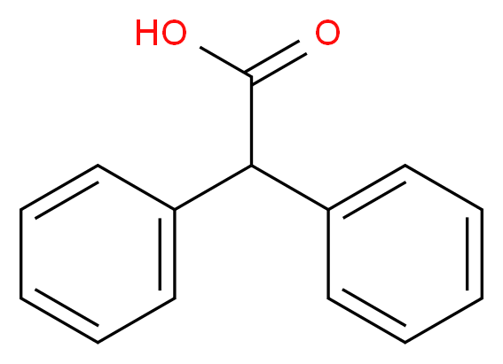 DIPHENYLETHANOIC ACID_分子结构_CAS_117-34-0)