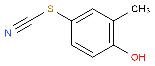 4-Hydroxy-3-methylphenyl thiocyanate_分子结构_CAS_3774-53-6)