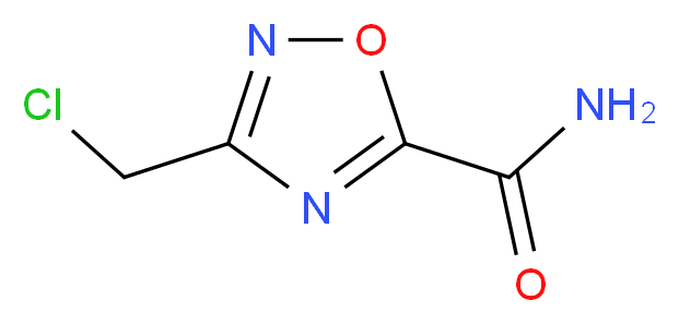 3-(chloromethyl)-1,2,4-oxadiazole-5-carboxamide_分子结构_CAS_25977-21-3