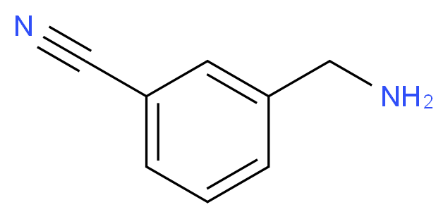 3-Cyanobenzylamine _分子结构_CAS_10406-24-3)