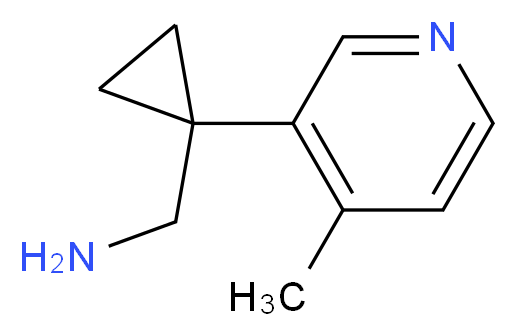 (1-(4-methylpyridin-3-yl)cyclopropyl)methanamine_分子结构_CAS_1060804-94-5)