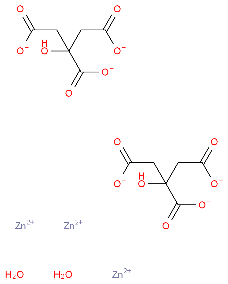 ZINC CITRATE_分子结构_CAS_5990-32-9)