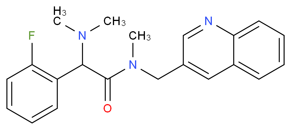 2-(dimethylamino)-2-(2-fluorophenyl)-N-methyl-N-(3-quinolinylmethyl)acetamide_分子结构_CAS_)