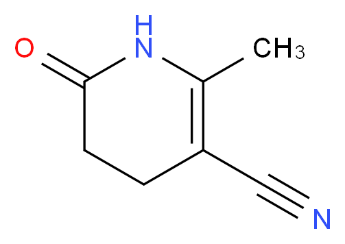 2-methyl-6-oxo-1,4,5,6-tetrahydropyridine-3-carbonitrile_分子结构_CAS_27036-90-4