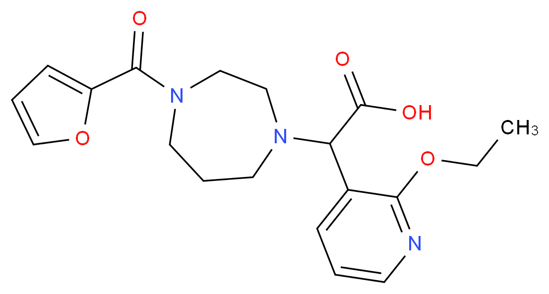 (2-ethoxypyridin-3-yl)[4-(2-furoyl)-1,4-diazepan-1-yl]acetic acid_分子结构_CAS_)