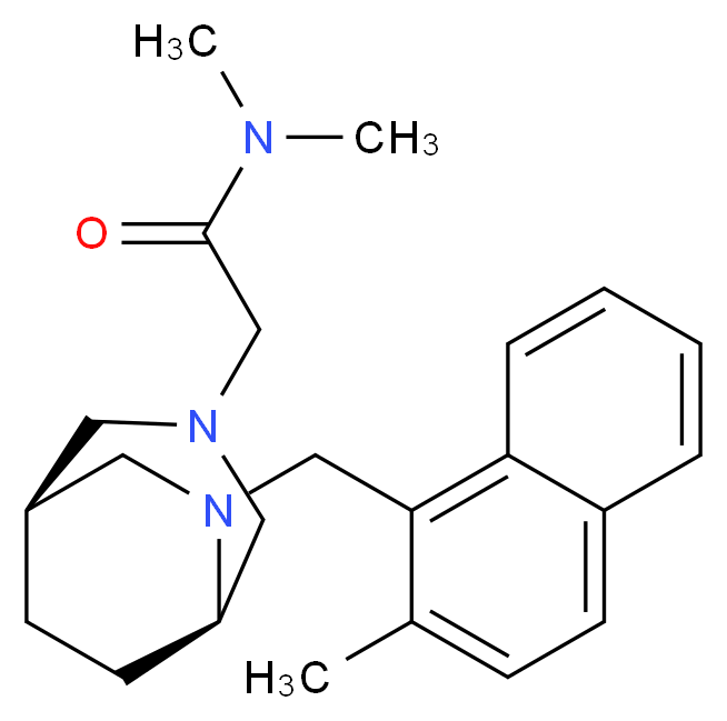 N,N-dimethyl-2-{(1S*,5R*)-6-[(2-methyl-1-naphthyl)methyl]-3,6-diazabicyclo[3.2.2]non-3-yl}acetamide_分子结构_CAS_)