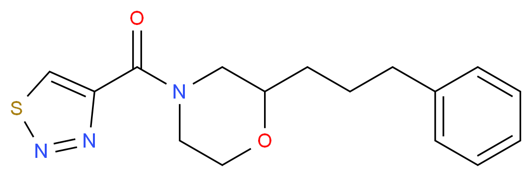 2-(3-phenylpropyl)-4-(1,2,3-thiadiazol-4-ylcarbonyl)morpholine_分子结构_CAS_)