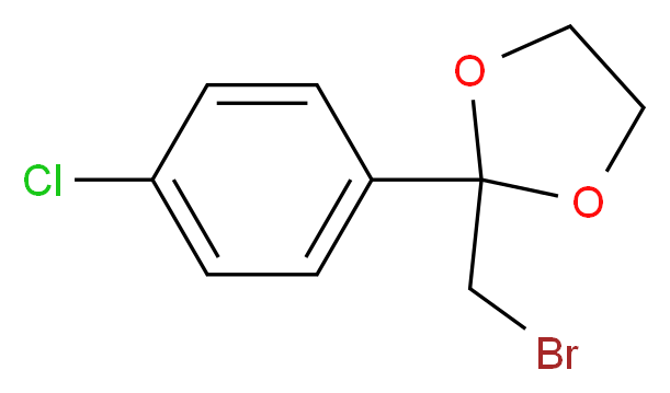 2-(Bromomethyl)-2-(4-chlorophenyl)-1,3-dioxolane_分子结构_CAS_3418-24-4)