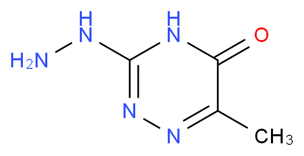 3-hydrazinyl-6-methyl-4,5-dihydro-1,2,4-triazin-5-one_分子结构_CAS_38736-23-1