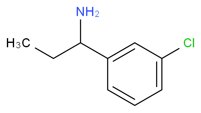 1-(3-chlorophenyl)propan-1-amine_分子结构_CAS_40023-86-7