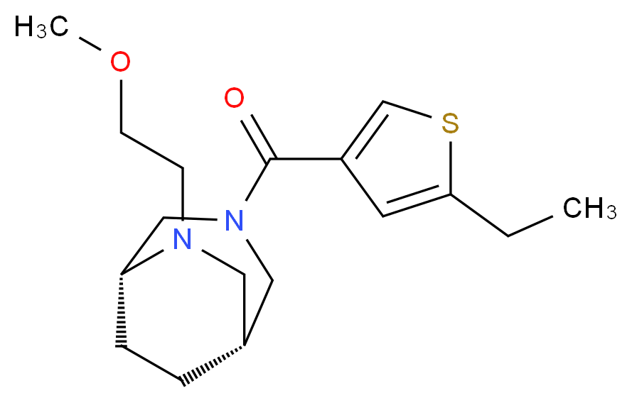 (1R*,5R*)-3-[(5-ethyl-3-thienyl)carbonyl]-6-(2-methoxyethyl)-3,6-diazabicyclo[3.2.2]nonane_分子结构_CAS_)