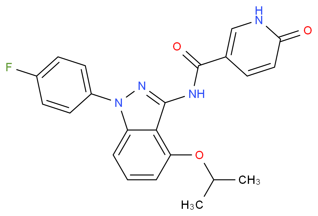 N-[1-(4-fluorophenyl)-4-isopropoxy-1H-indazol-3-yl]-6-oxo-1,6-dihydropyridine-3-carboxamide_分子结构_CAS_)