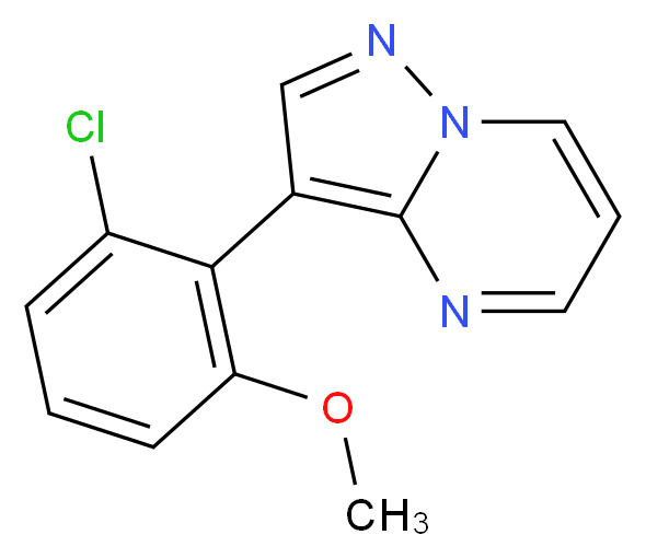3-(2-chloro-6-methoxyphenyl)pyrazolo[1,5-a]pyrimidine_分子结构_CAS_)