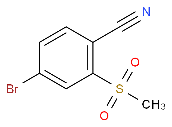 4-Bromo-2-(methylsulphonyl)benzonitrile_分子结构_CAS_1208402-11-2)