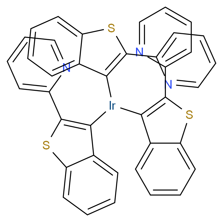 tris[2-(pyridin-2-yl)-1-benzothiophen-3-yl]iridium_分子结构_CAS_405289-74-9