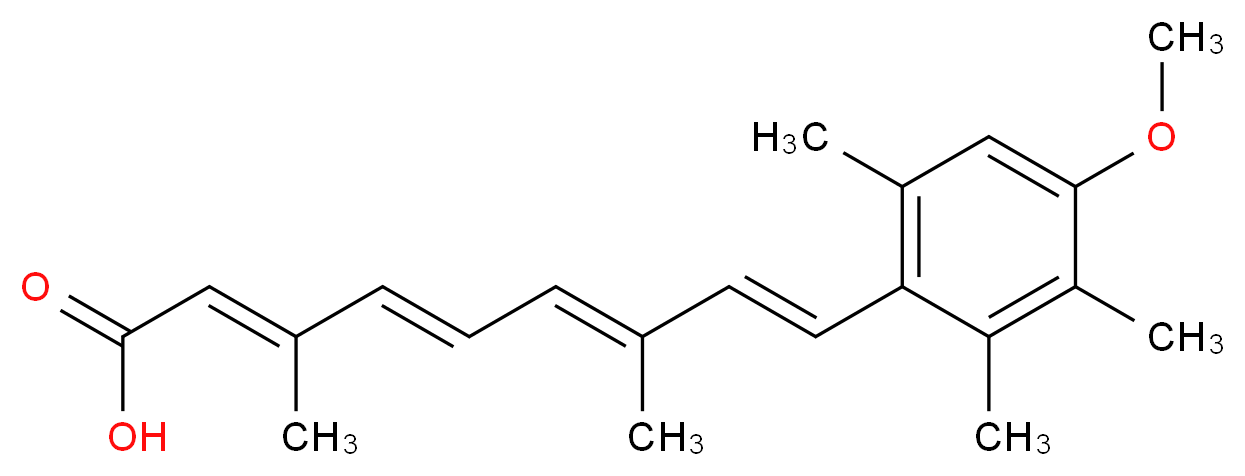 9-(4-methoxy-2,3,6-trimethylphenyl)-3,7-dimethylnona-2,4,6,8-tetraenoic acid_分子结构_CAS_55079-83-9