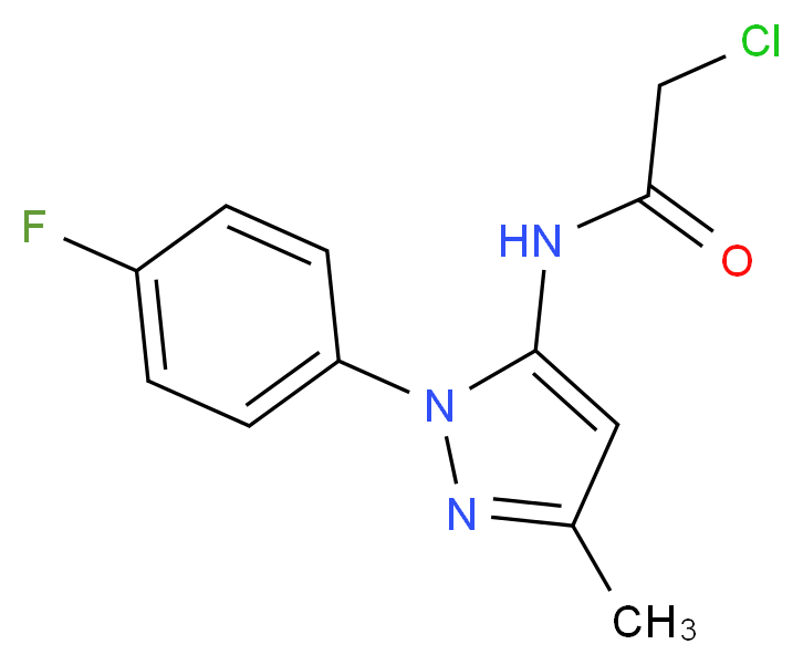 2-chloro-N-[1-(4-fluorophenyl)-3-methyl-1H-pyrazol-5-yl]acetamide_分子结构_CAS_)