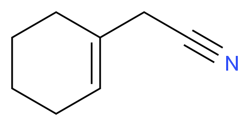 1-Cyclohexenylacetonitrile_分子结构_CAS_6975-71-9)