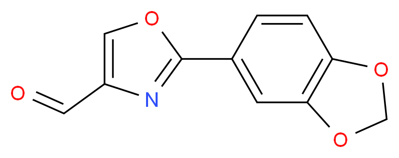 2-BENZO[1,3]DIOXOL-5-YL-OXAZOLE-4-CARBALDEHYDE_分子结构_CAS_885273-46-1)
