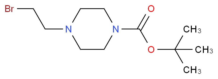 4-(2-BROMOETHYL)-1-PIPERAZINECARBOXYLIC ACID, 1,1-DIMETHYLETHYL ESTER_分子结构_CAS_655225-01-7)