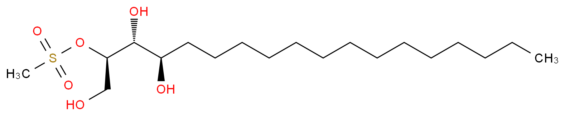 (2R,3R,4R)-1,2,3,4-Octadecanetetrol 2-Methanesulfonate_分子结构_CAS_160280-65-9)