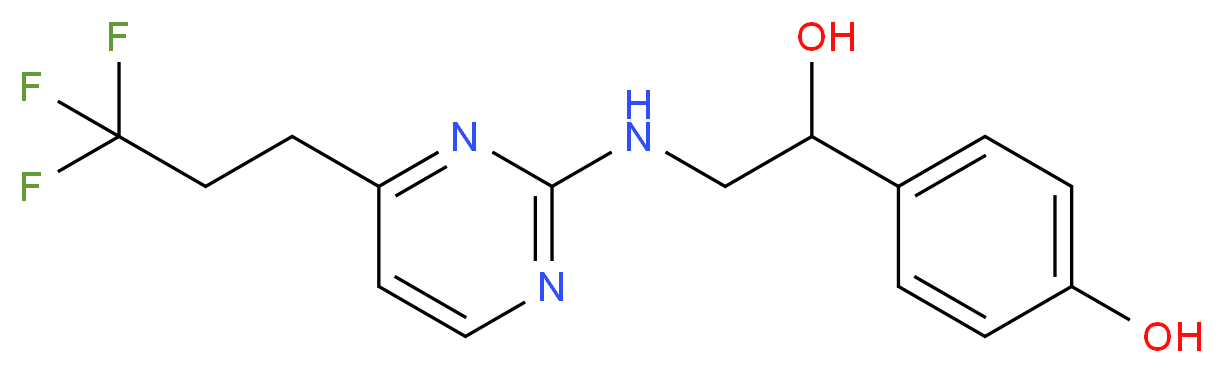 4-(1-hydroxy-2-{[4-(3,3,3-trifluoropropyl)pyrimidin-2-yl]amino}ethyl)phenol_分子结构_CAS_)