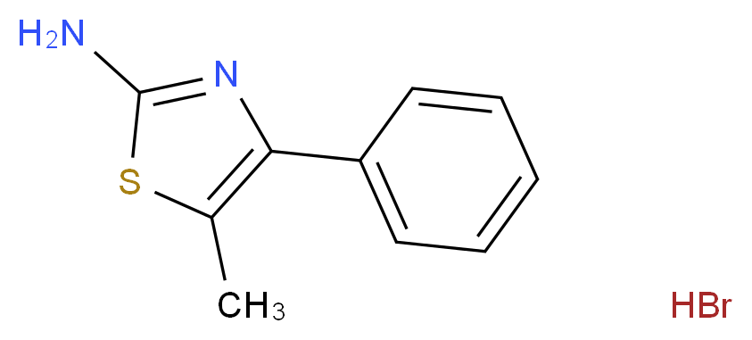 5-methyl-4-phenyl-1,3-thiazol-2-amine hydrobromide_分子结构_CAS_30709-67-2