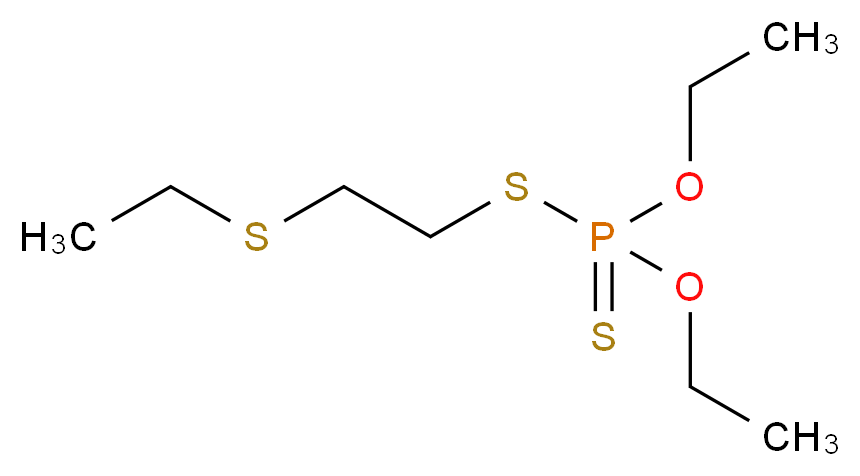 diethyl {[2-(ethylsulfanyl)ethyl]sulfanyl}(sulfanylidene)phosphonite_分子结构_CAS_298-04-4