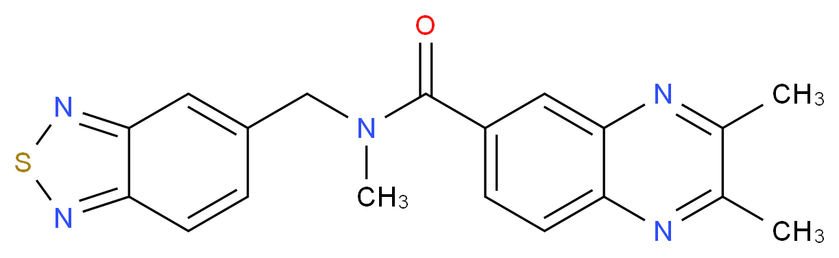 N-(2,1,3-benzothiadiazol-5-ylmethyl)-N,2,3-trimethyl-6-quinoxalinecarboxamide_分子结构_CAS_)