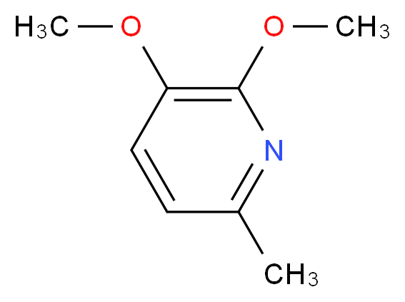 2,3-Dimethoxy-6-methylpyridine_分子结构_CAS_861019-58-1)