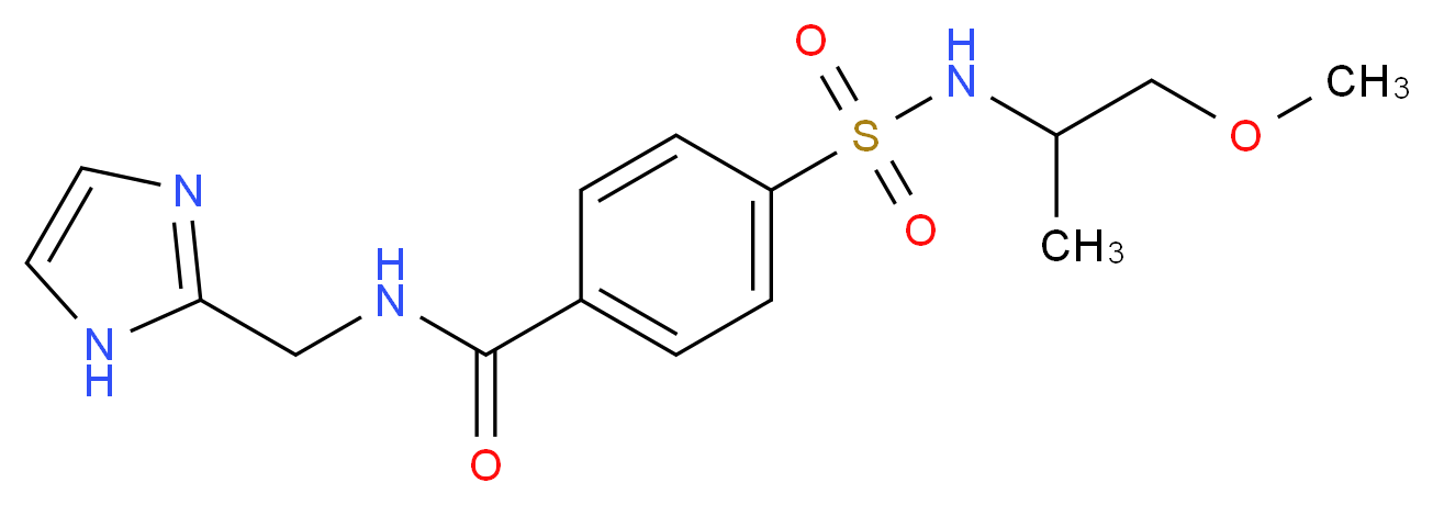 N-(1H-imidazol-2-ylmethyl)-4-{[(2-methoxy-1-methylethyl)amino]sulfonyl}benzamide_分子结构_CAS_)