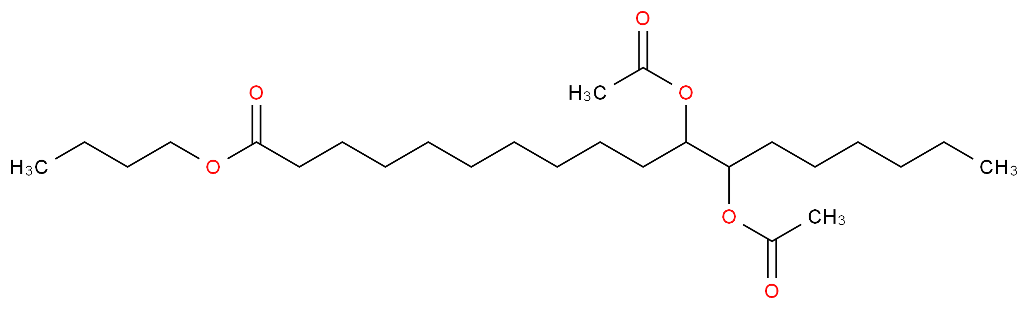 11,12-DIACETOXY BUTYL STEARATE_分子结构_CAS_145-41-5)