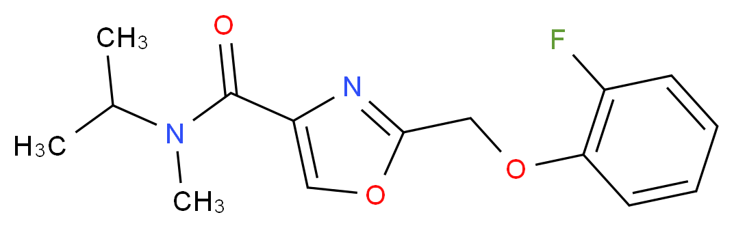2-[(2-fluorophenoxy)methyl]-N-isopropyl-N-methyl-1,3-oxazole-4-carboxamide_分子结构_CAS_)